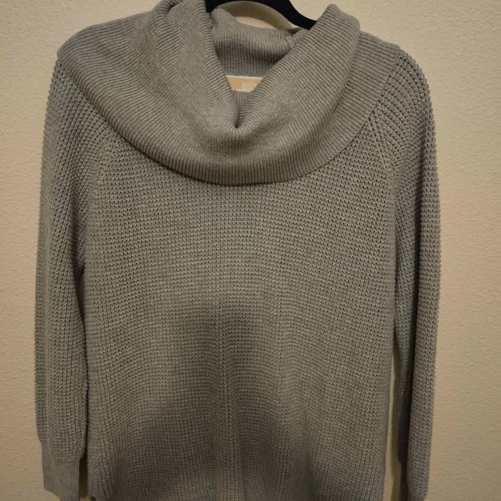 Michael Kors Sweater M Gray Cowl Neck